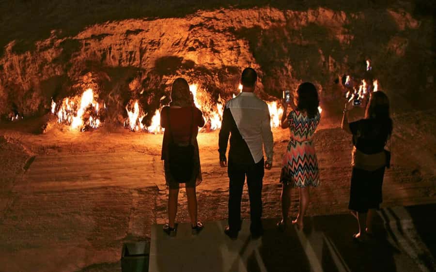 Ateshgah Fire temple and Burning mountain tour - The Heydar Aliyev Center and modern Baku