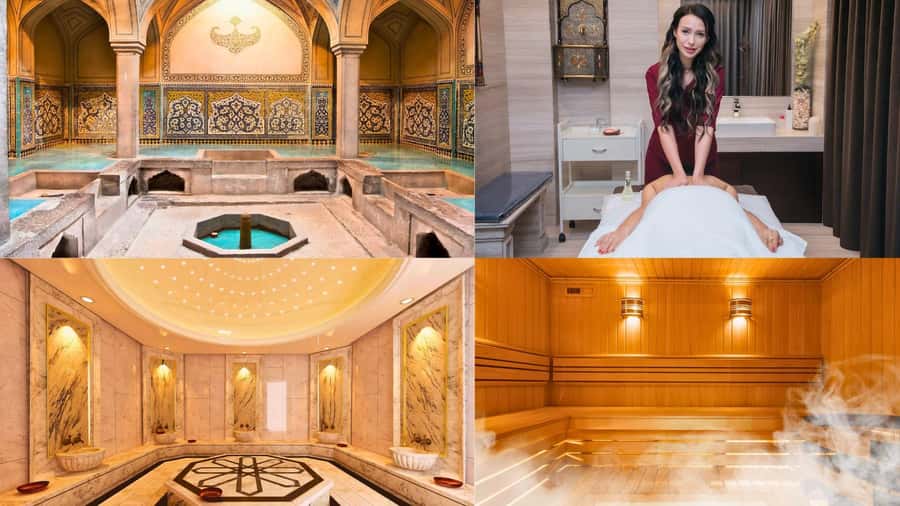 Azerbaijan Finnish Turkish RussianBath All in One Experience - Turkish bath: warm stone and traditional washing