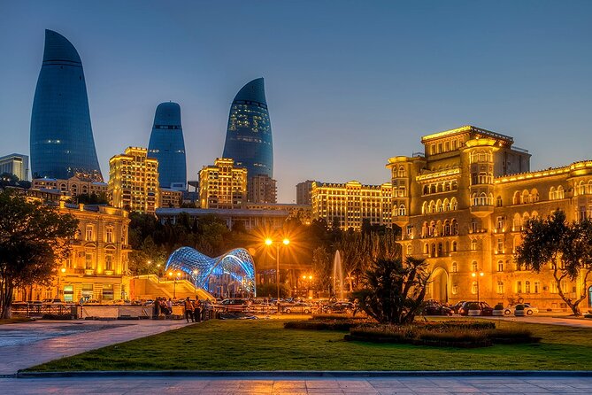 Baku City Sights Guided Night Walking Tour with Funicular - Key points at a glance