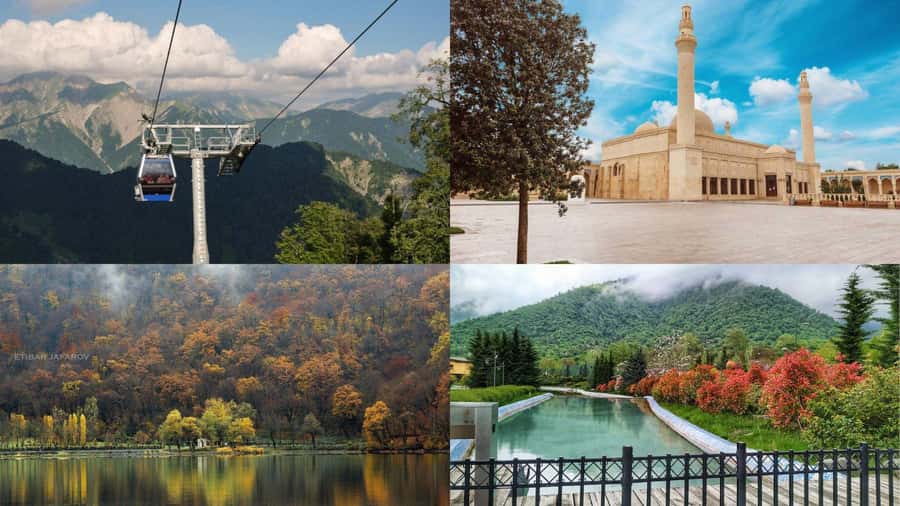 Baku-Gabala-Shamakhi-Tufandag -Nohur lake - Lavender fields - Shamakhi Juma Mosque brings history into the day