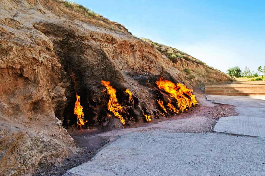 Baku: Gobustan, Mud Volcanoes & Absheron (Group or Private) - Ateshgah connects fire with faith