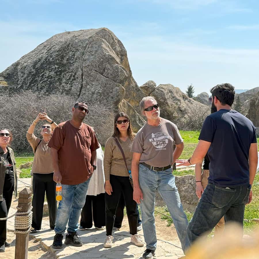 Baku: Gobustan, Mud Volcanoes, Fire Temple, & Yanar Dag Tour - The mud volcanoes and the 25 AZN surprise