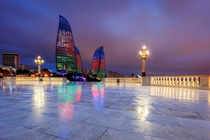 Baku Night City Tour - Baku Boulevard beside the Caspian Sea