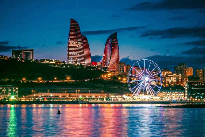 Baku Night City Tour Discover the Magic of Illuminated Landmarks - Highland Park and the best city view