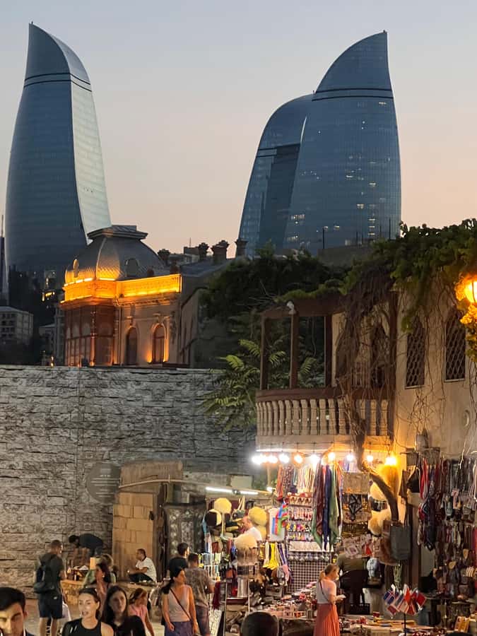 Baku: Night Panoramic Group Tour with Flame Towers 1 - Highland Park and the broad view of Baku