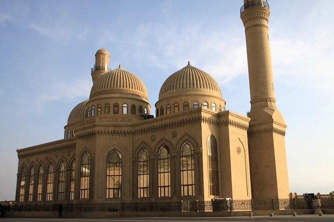 Gobustan, Mud Volcano, Burning Mountain and Fire Temple Tour - Bibi-Heybat Mosque by the Caspian Sea