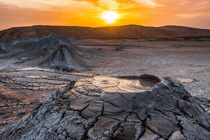 Gobustan, Mud Volcano, Burning Mountain and Fire Temple Tour - Cold Mud Volcanoes Near Gobustan