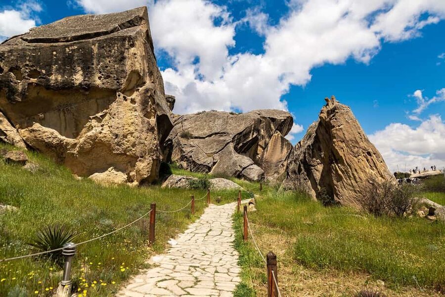 Gobustan Rock Arts and Mud Volcanoes Tour - Bibiheybat Mosque sets the tone