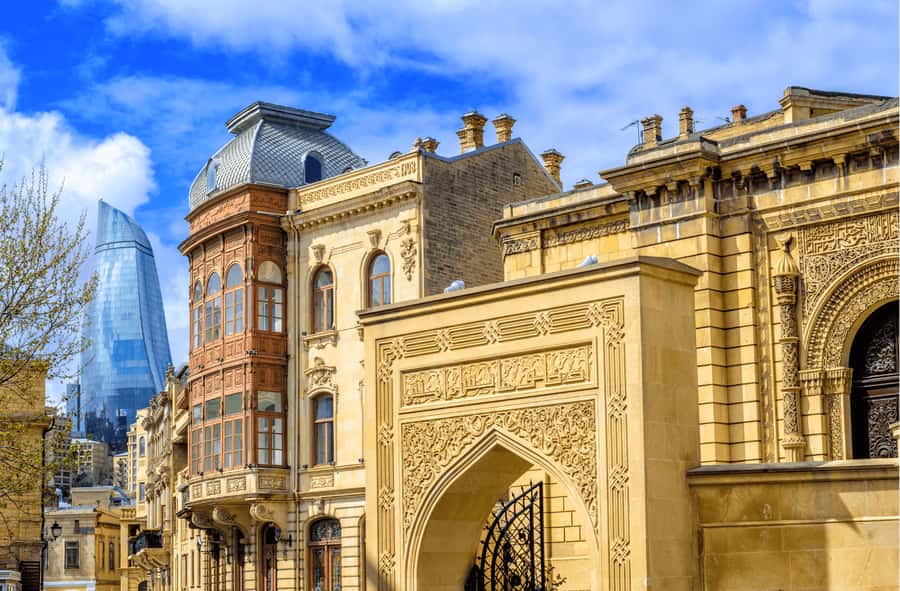 Heartbeat of Baku: Old & Modern City Walk (Group or Private) - Exiting through the Double Gates