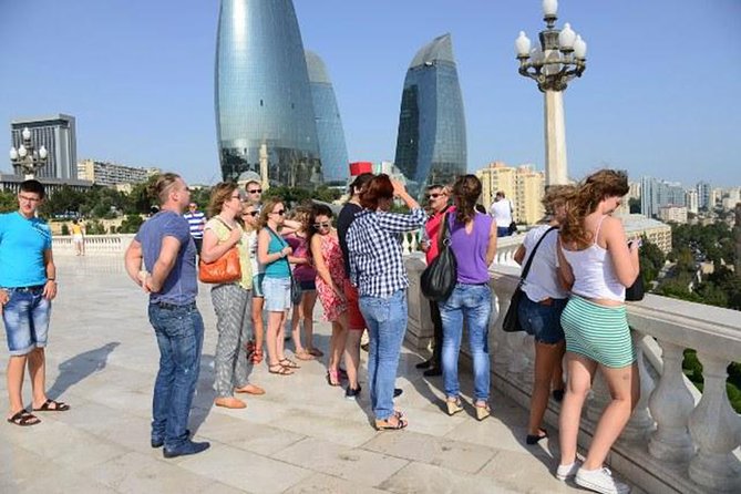 Old and Modern Baku Tour ( Day & Night Time) - Flame Towers after dark