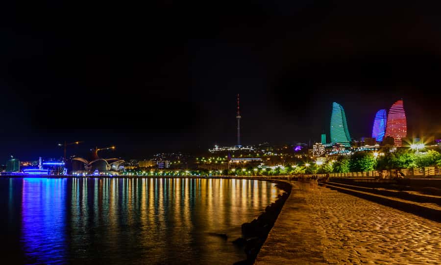Panoramic Night Baku with Azerbaijan Tour - The Flame Towers are the tour’s signature sight